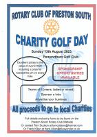 Annual Charity Golf Day Poster